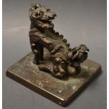 A Chinese bronze dragon