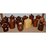 Denby jugs and pots including a Courage Ales jug;