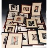 Autographs, various sizes glazed framed pictures mostly signed, one or two secretarial and auto pen,