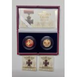 Coins, Great Britain, Royal Mint, Gold Proof 50p, 2 coin set, 2006, Victoria Cross Centenary,