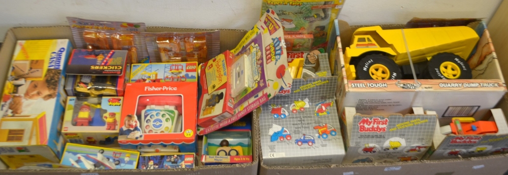 Toys and Juvenalia - A Fisher Price chatter telephone;  a teddy bear's picnic transistor;