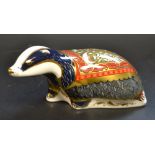A Royal Crown Derby paperweight, Moonlight Badger, Guild Exclusive,