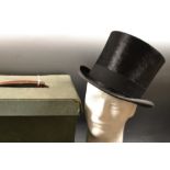 An early 20th century top hat, by Jotham of Cardiff,