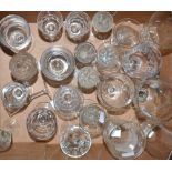 Glassware - a pair of Victorian cut glass liqueur glasses;