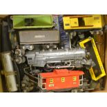 Lionel Trains - Made in the USA, a Lionel 2-6-2 engine, 224E, silver livery;  rolling stock,