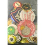 Badges, cloth including bullion, enamel, tin, others various,