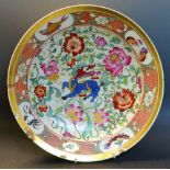 An early 19th century Vienna charger, decorated in the Oriental manner,