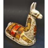 A Royal Crown Derby paperweight, LLama,