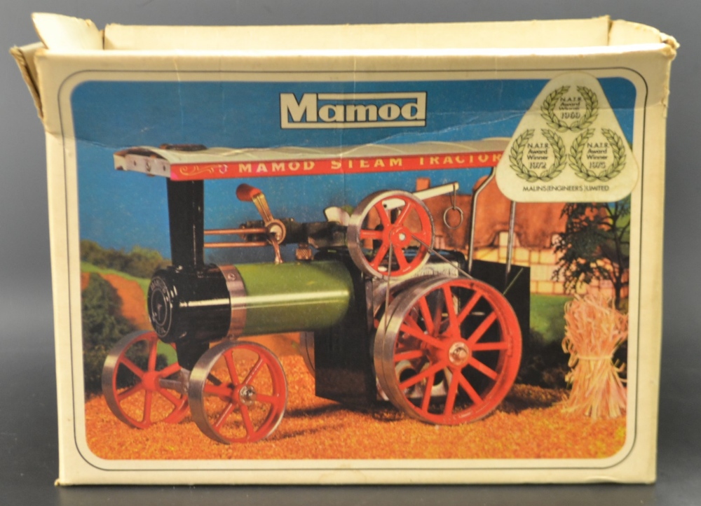 A Mamod model steam engine,