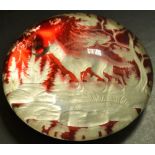 A 19th century Bohemian glass paperweight,