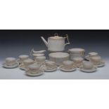 A Derby fluted tea service, pattern 530, comprising eleven tea bowls and  saucers,