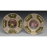 A pair of Bloor Derby shaped circular plates,