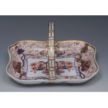 A Spode shaped rectangular basket, pattern 2283, decorated in the Imari palette,