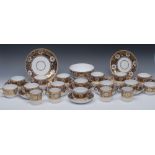 An early 19th century Spode porcelain part tea and coffee service,