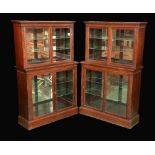 A pair of Victorian mahogany shop/museum cabinets,