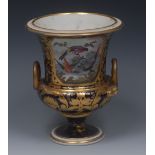 A Derby campana vase, probably painted by Richard Dodson,