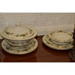 A Royal Doulton Larchmont pattern dinner service, TC 1019, comprising oval meat plate,