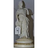 An English Parian figure of a muse, c.