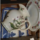 Ceramics - a trio of Royal Doulton  Booths Real Old Willow pattern rectangular sandwich trays;