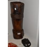 A rustic oak  coopered mortar;