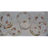 A Royal Crown Derby Posies pattern bowl;  a similar shaped oval serving plate;