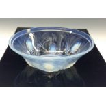 An Art Deco Jobling opalescent pressed glass bowl, Fir Cone pattern, registration number 777135,