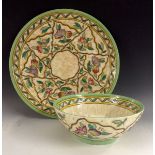 A Charlotte Rhead Crown Ducal circular charger, pattern 6016,