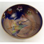 A Carlton Ware Sketching Bird pattern circular bowl,