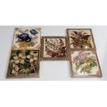 Tiles - a late 19th century Decorative Arts Company dust pressed square tile,