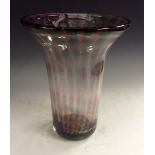 A Stevens and Williams spreading ovoid glass vase,
