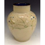 A Royal Doulton stoneware ovoid vase, by Florrie Jones,