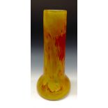 An impressive Gray Stan ovoid glass vase, marbelised orange,