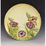 A Carltonware Icelandic Poppy charger, printed and painted with poppies and foliage,