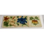 Tiles - an early 20th  century dust pressed tile,