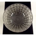 A Lalique Nemours circular glass bowl,
