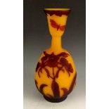 A Moser glass cameo ovoid vase,