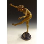 Claire Janne Roberte Colinet (1890-1940), a gilt patinated Art Deco bronze, The Juggler,