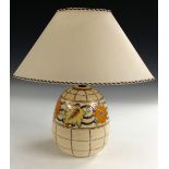 A Charlotte Rhead Crown Ducal Tarragona ovoid lamp base,