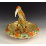 A Falconware toucan table float bowl and centre piece, in the multi-coloured Grecian pattern,