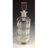 An Orrefors panel cut glass decanter, designed by Sven Palmqvist,