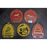 A set of eight French horse show award plaques