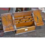 A Victorian mahogany desk top estate office stationery box