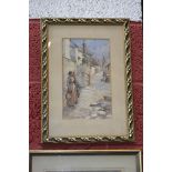 Jane Davies (early 20th century) 
Up Along Newlyn
signed, titled, watercolour,