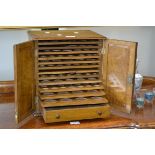 A Victorian oak collector's coin and medallion cabinet,