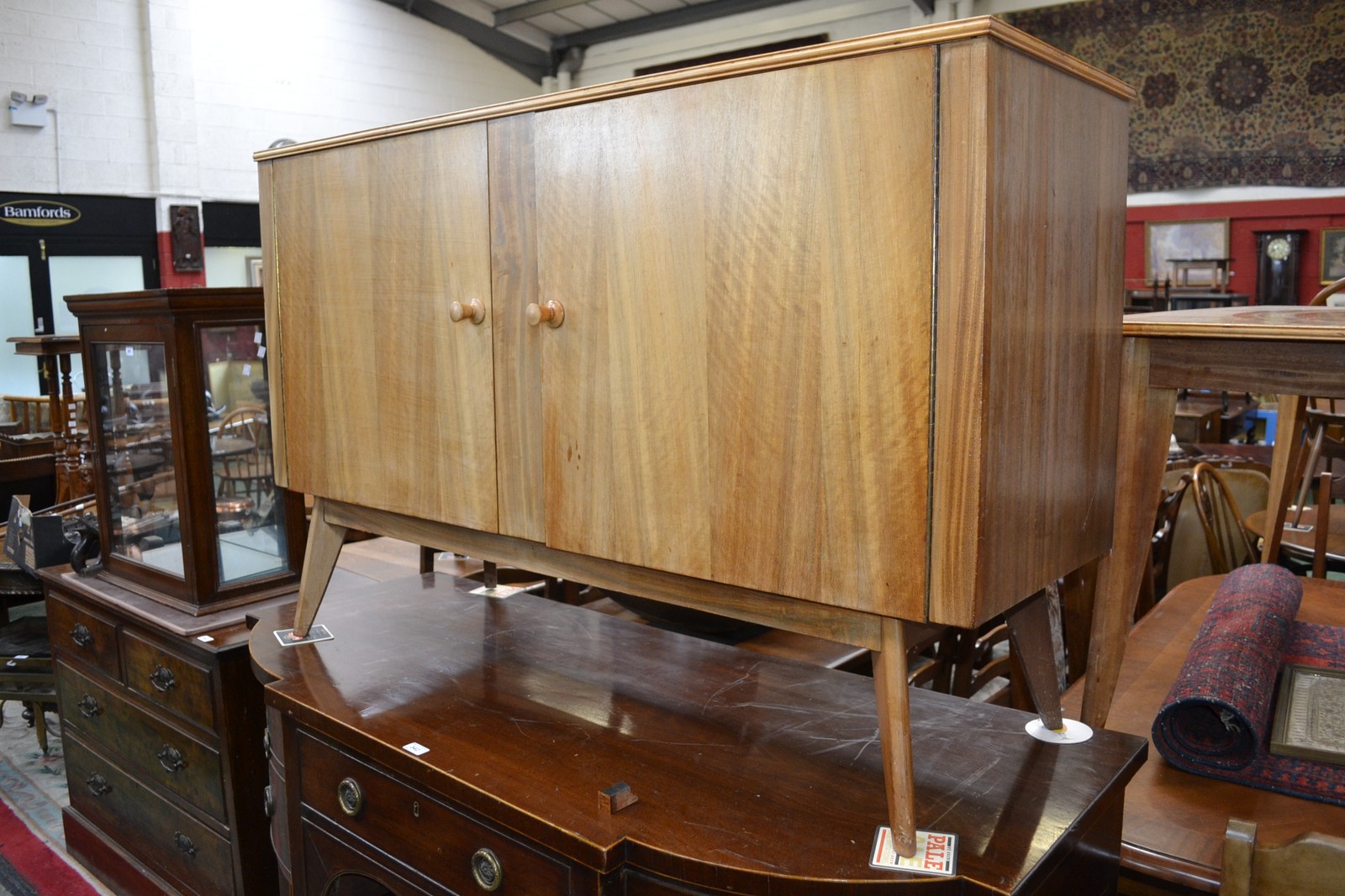 A Morris of Glasgow zebra wood dining table, moulded rectangular top, tapering supports, 74cm high, - Image 2 of 2