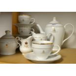 A Golden Jubilee 1952 - 2002 gold banded part tea set