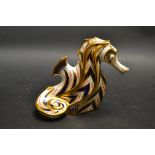 A Royal Crown Derby paperweight of a seahorse,