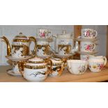 A Royal Crown Derby Posie coffee service for six with coffee pot,