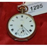 An Astra silver, top wind, 7 jewel pocket watch,