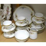 A Noritake 21 piece floral decorated tea service including cups saucers etc.